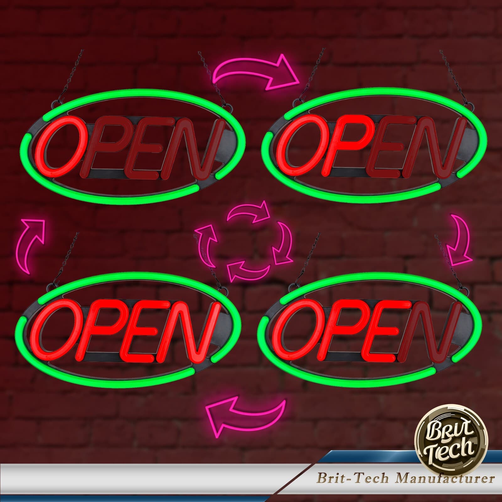 Large LED Open Sign 24" Neon Bright Light for Business Restaurant Bar Store Shop 3
