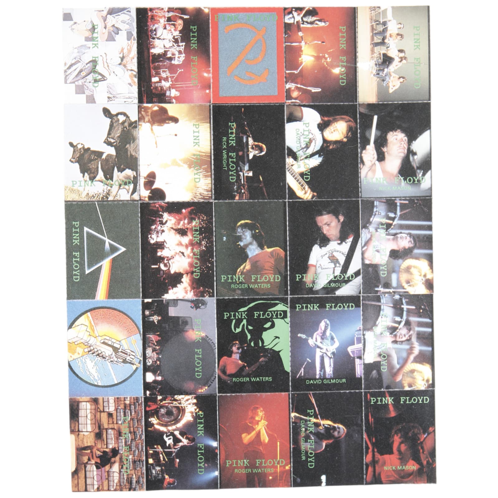 Pink Floyd Sheet of 25 stickers, 1994 Rock Fantasy Sheet 2