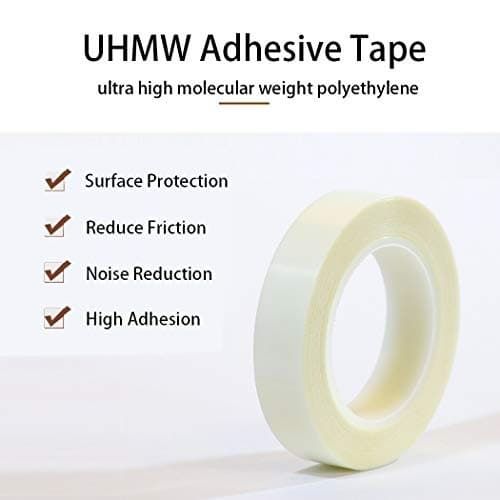 APT, UHMW (Ultra-high Molecular Weight) Polyethylene Tape, 1" x 5Yds 5 Mil UHMW 5