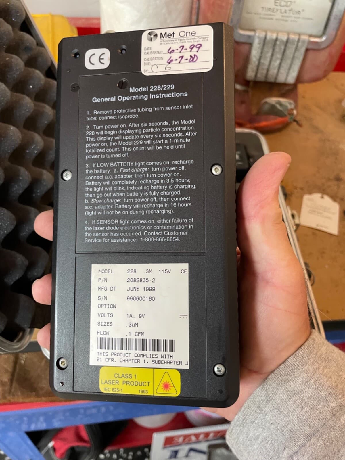 Particle concentratiom meter.  Met One 2