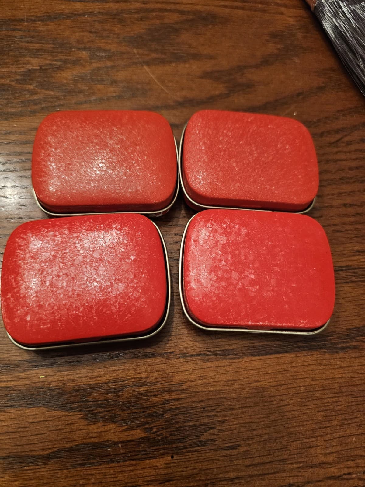 Lot 4 Vintage Coca-Cola Coke Collectible Mini Graphic Metal Small Pocket Tins 4