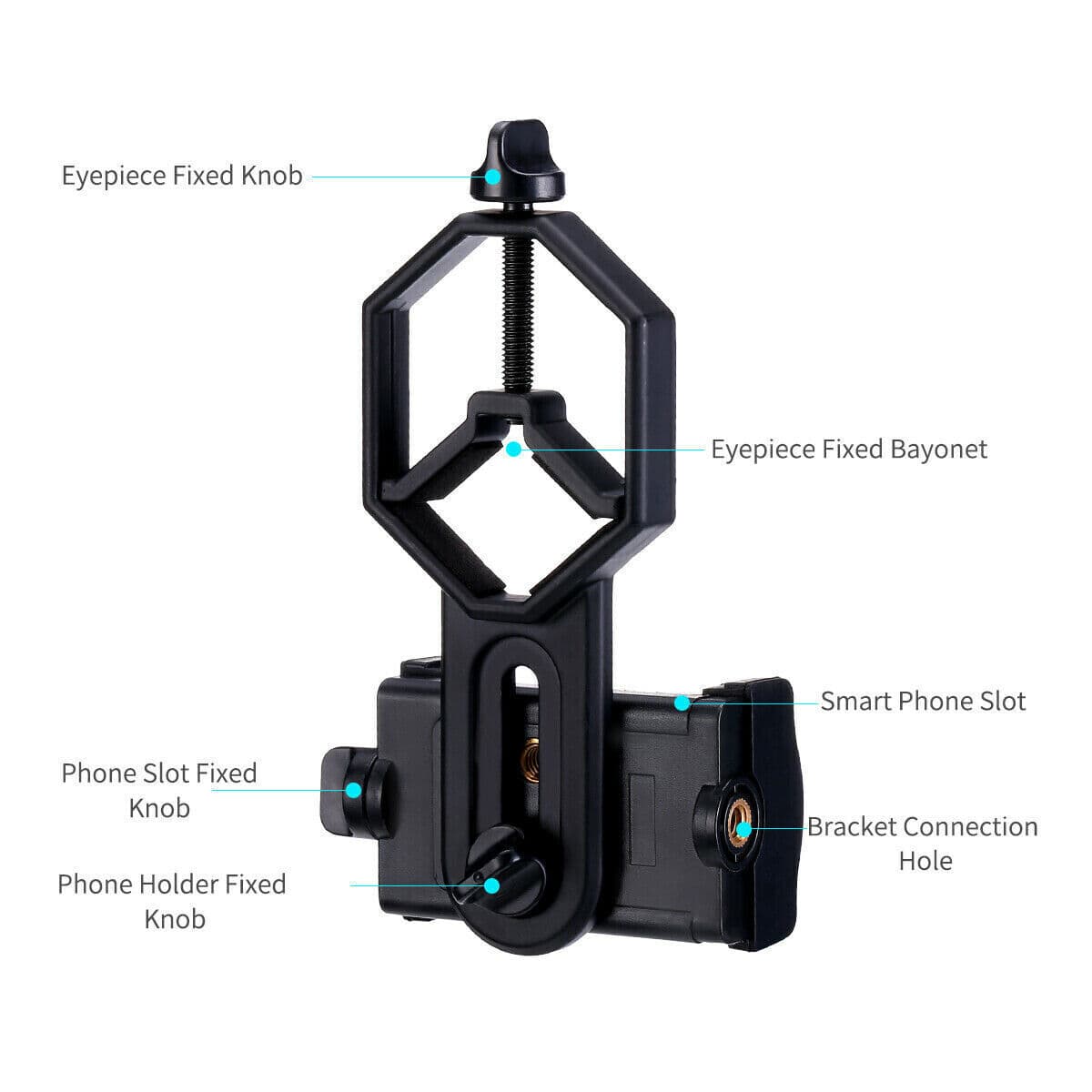 Universal Telescope Cell Phone Mount Adapter for Monocular Spotting Scope NEW 3