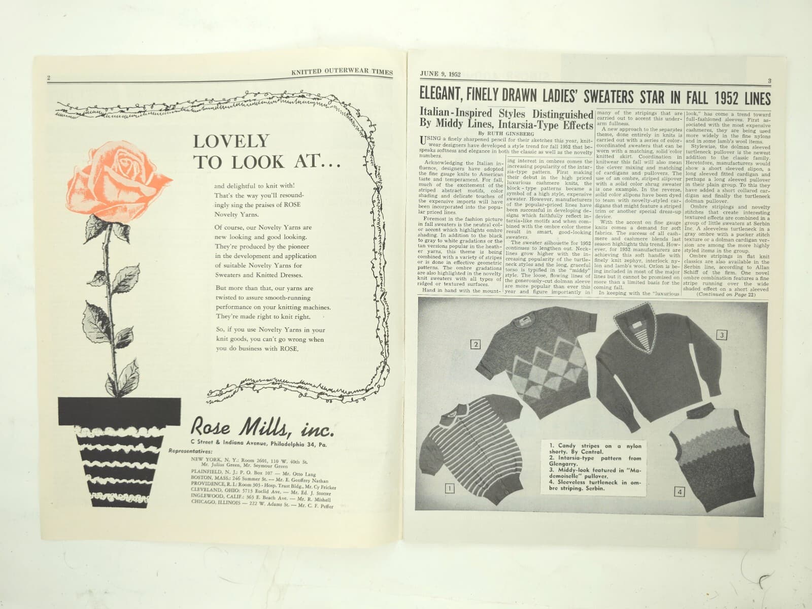 1952 National Knitted Outerwear Times Assn Vintage Knitting Magazine Cashmere 3