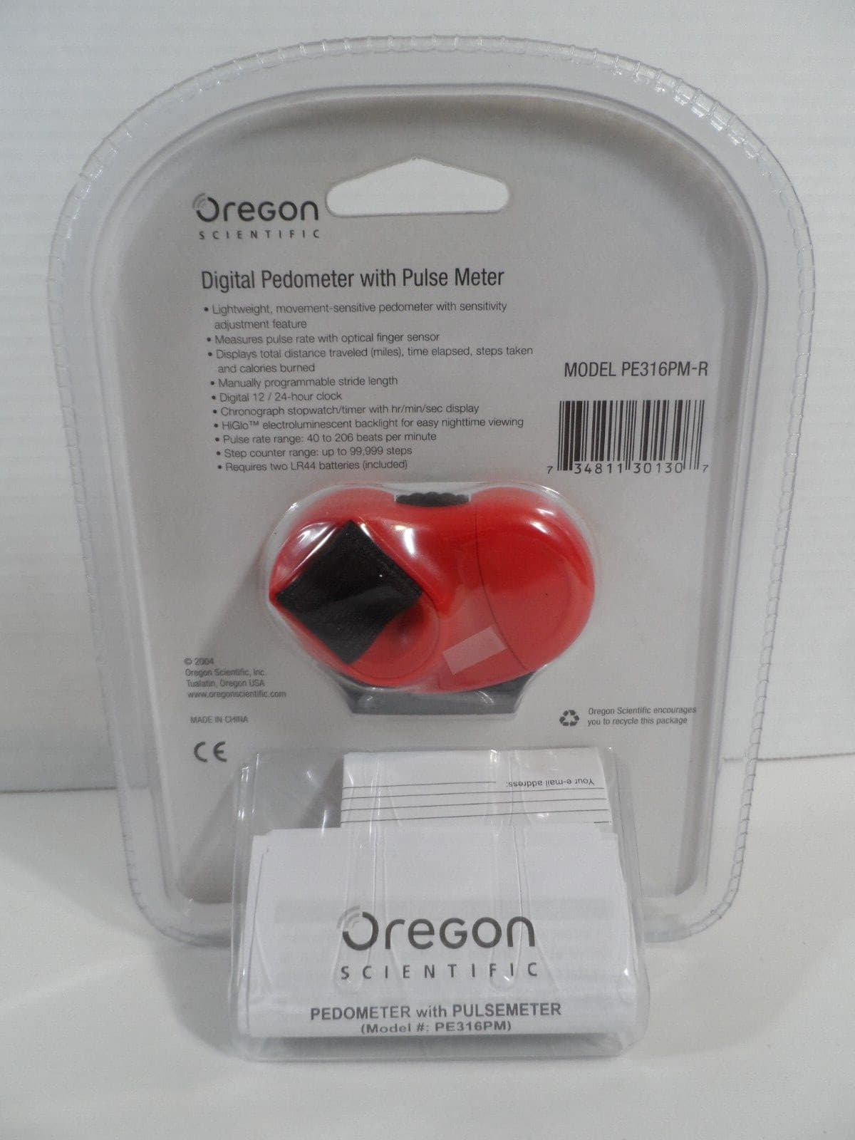 NEW SEALED - Oregon Scientific Digital Pedometer PE316PM (RED) 4