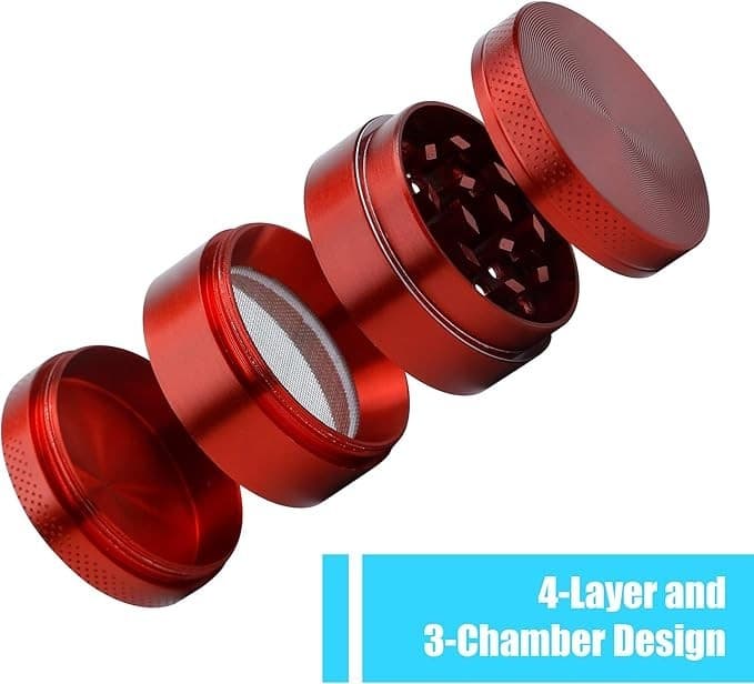 Trump 45 47 Red Herb Grinder – Modern Design, Multi-Chamber, Perfect for Foodies 3