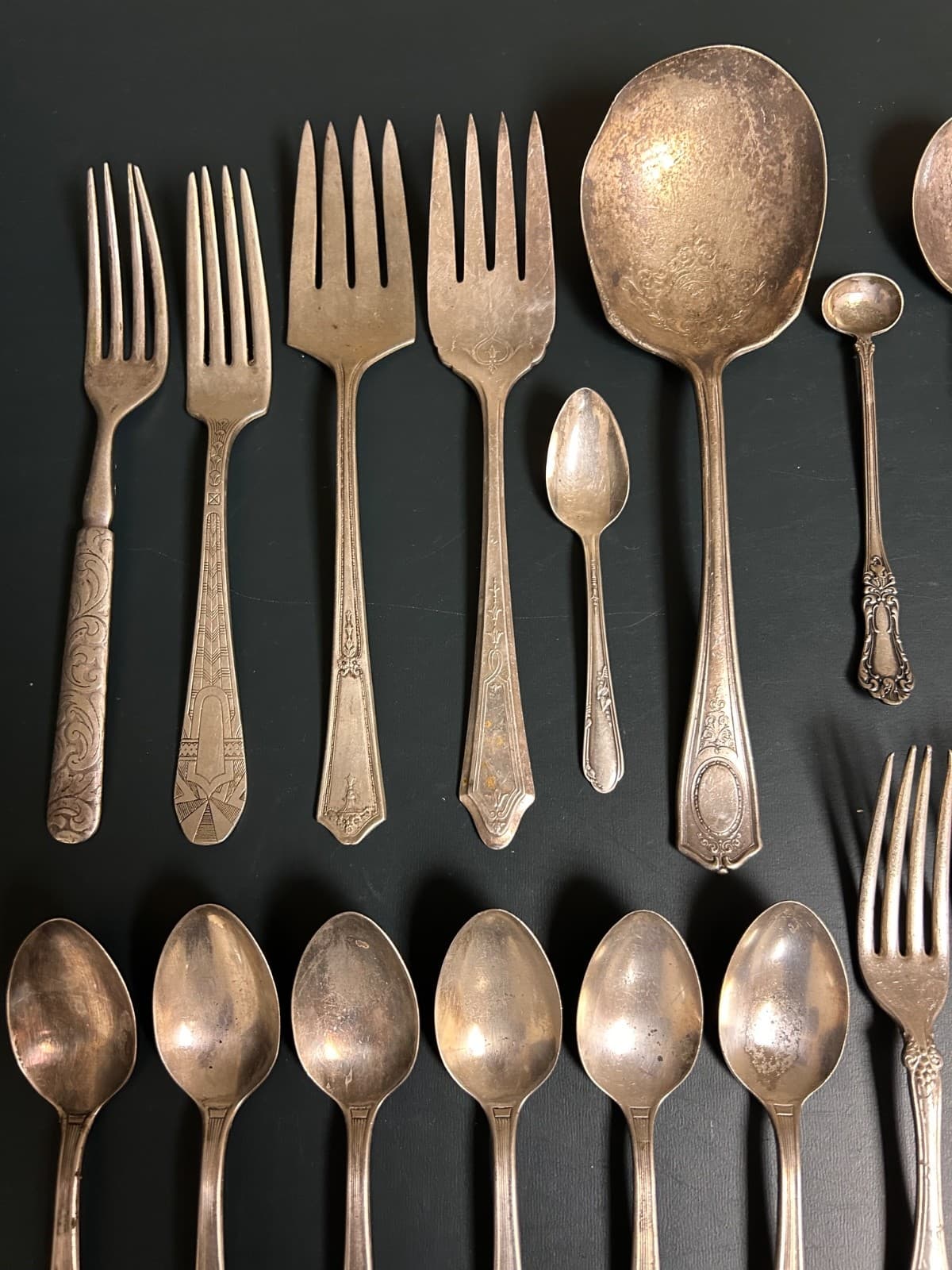 50-piece Vintage Craft Silver Plate Flatware Mixed Lot 2