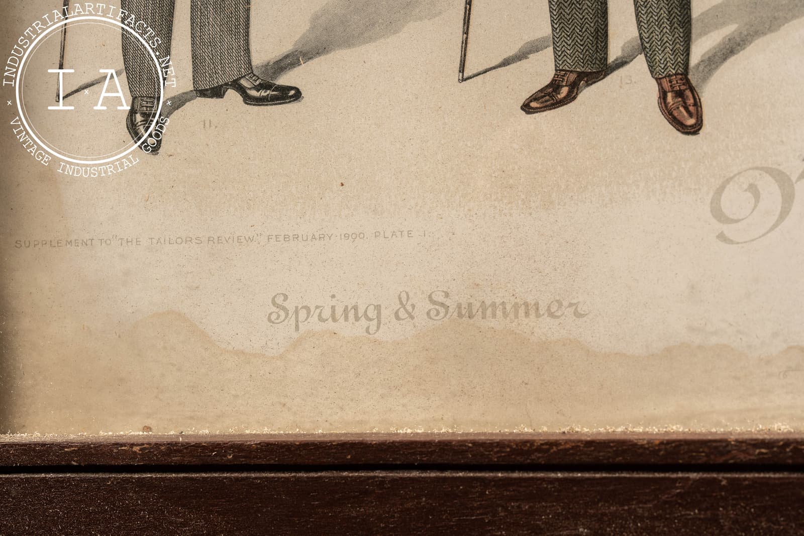 Early 20th Century Men's Fashions Framed Advertising Sign 5