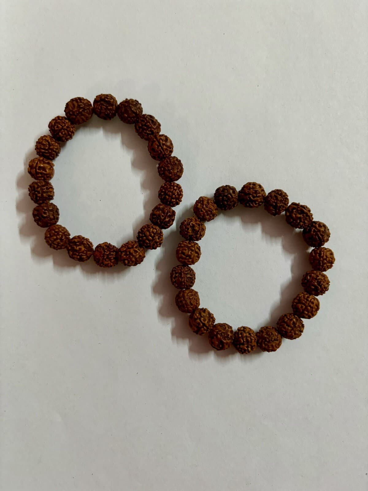 2 Pc Natural RUDRAKSHA 5 mukhi Rudraksh Bracelet Adjustable Unisex, 9-10 mm Size 6