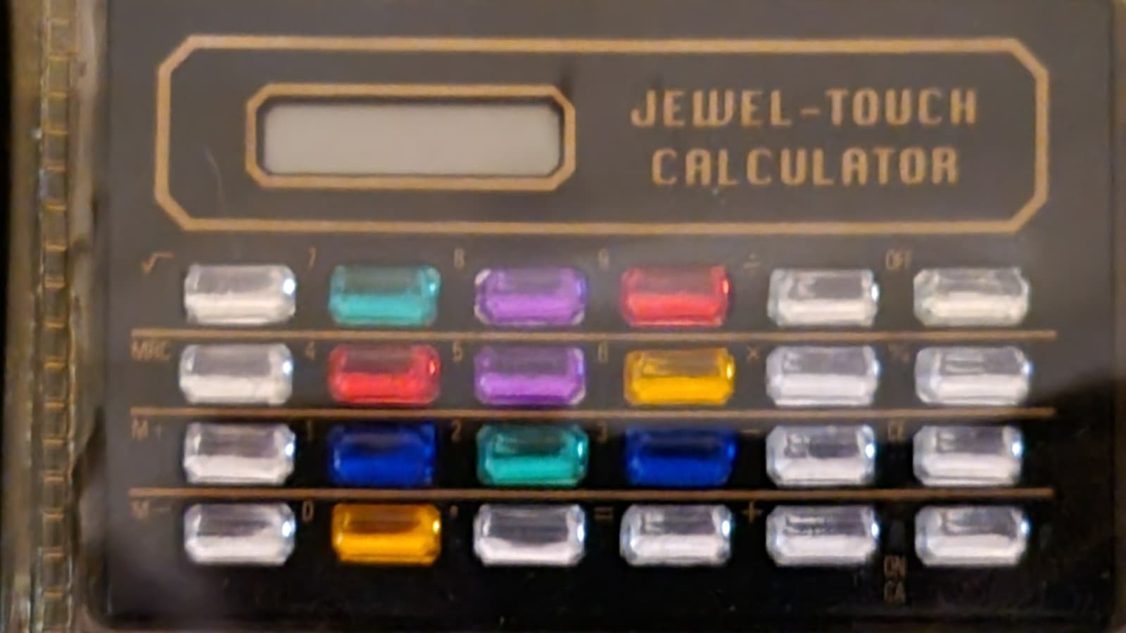 Vintage Jewel Handheld Electronic Calculator Gems 1980s NIB 3