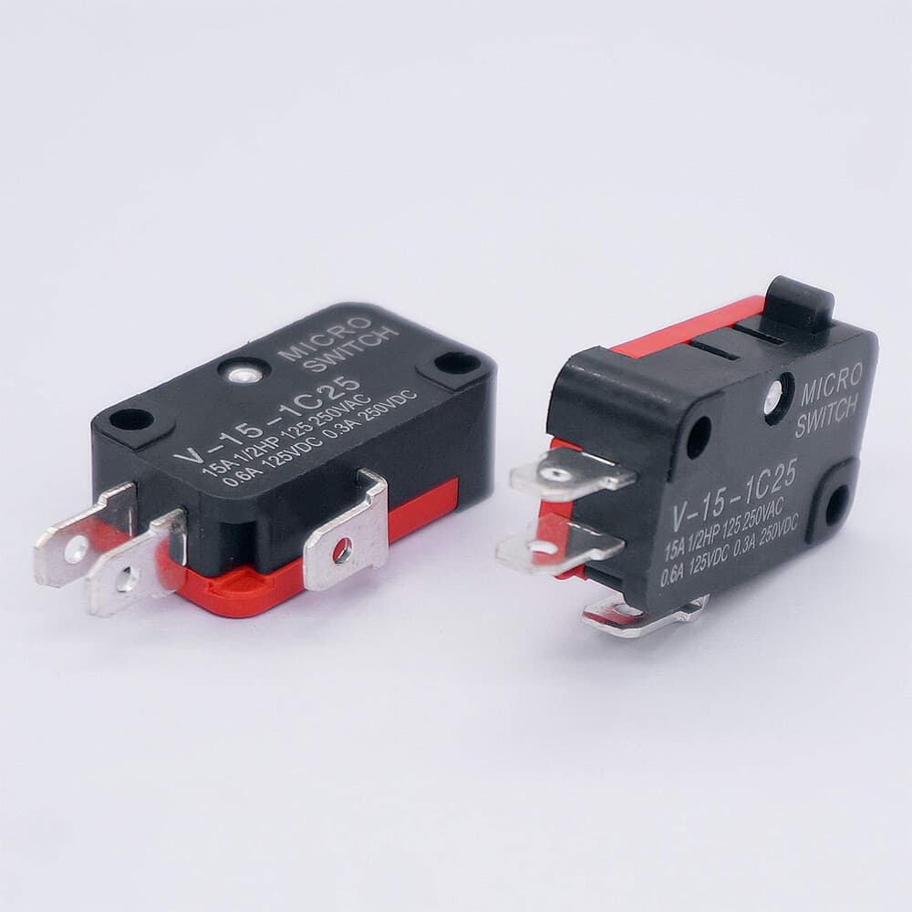 10PCS Snap Action Button Micro Limit Switch V-15-1C25 SPDT Momentary AC 250V 15A 4