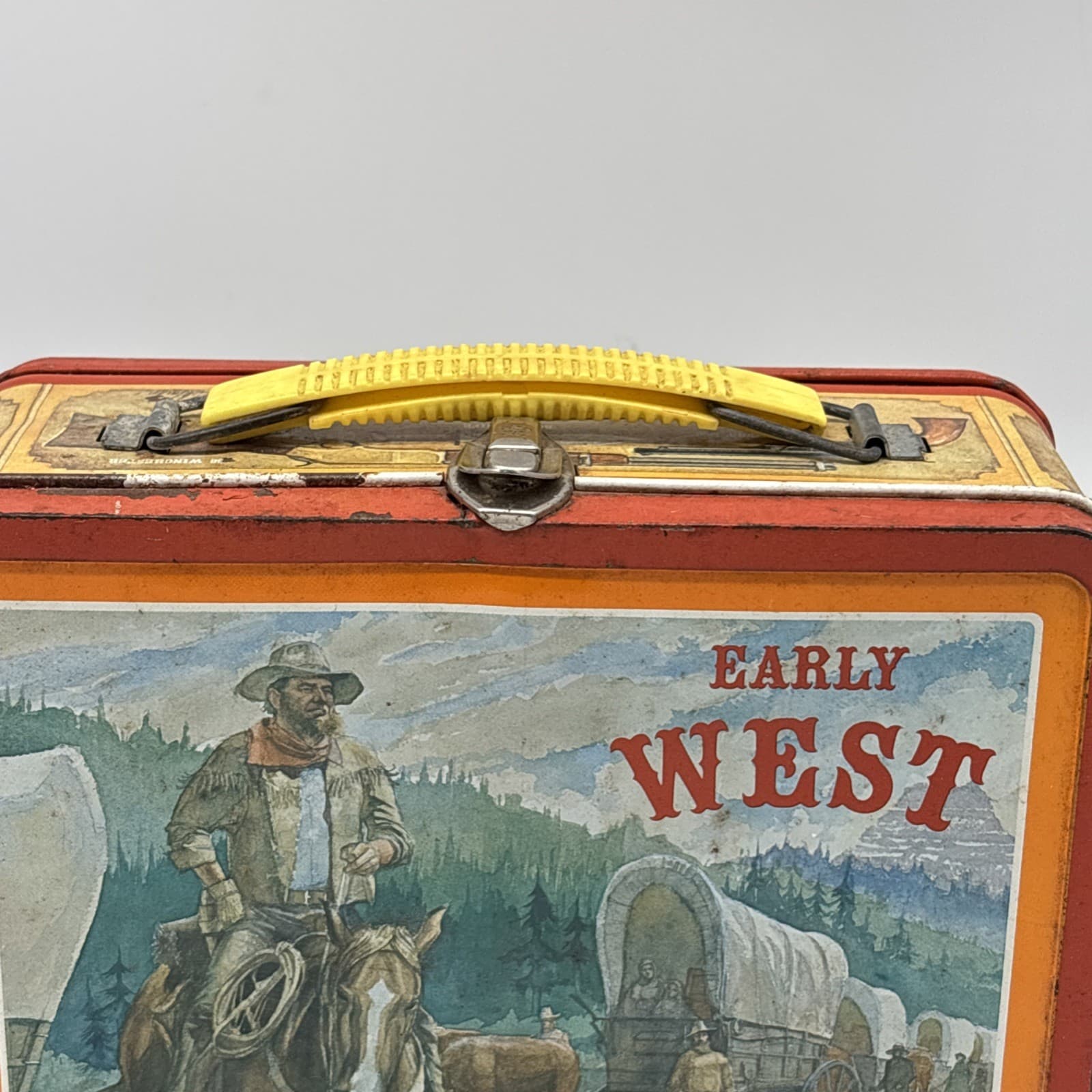 Vintage Early West Oregon Trail Lunchbox 1980s Buffalo Bill Sitting Bull Boone! 5