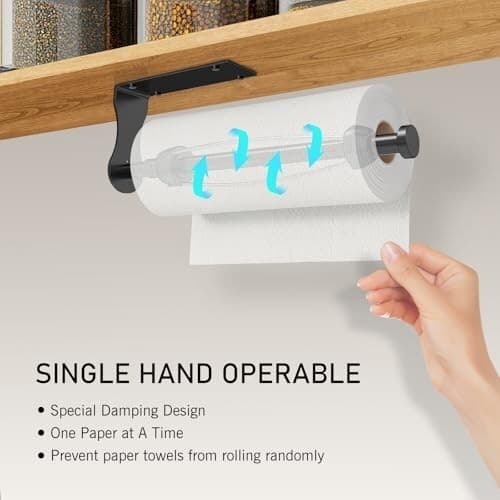 Paper Towel Holder Wall Mount Under Cabinet Adhesive Paper Towel Holder Kitchen 6