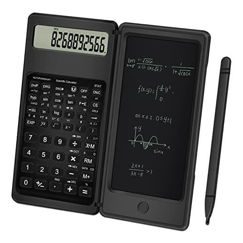 Scientific Calculator with Notepad,  10 Digits LCD Display Foldable Scientific  2