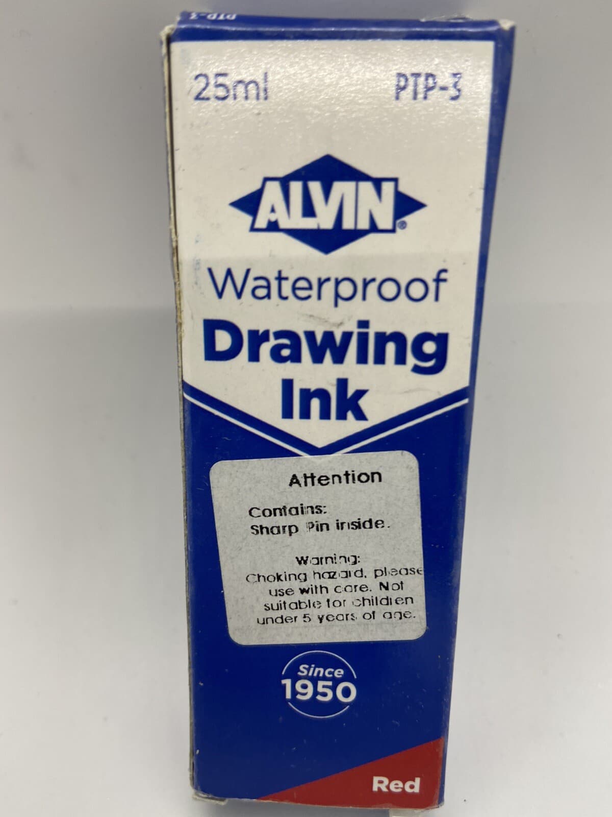 Alvin Red Waterproof Drawing Ink PTP-1 Designed For Technical Pens
