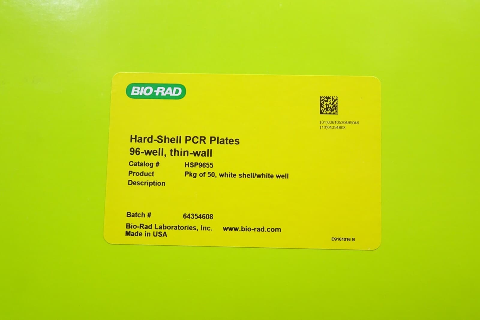 Bio-Rad Hard-Shell 96-Well PCR Plates,low profile,thin wall, HS9655 | Pack of 50 2