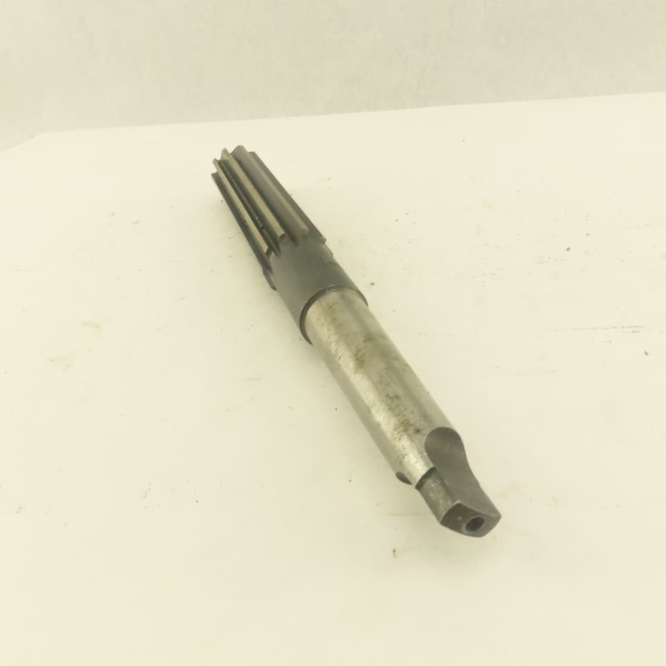 1" Straight 10  Flute Reamer Morse Taper MT3 Shank 5" Flute Length 5