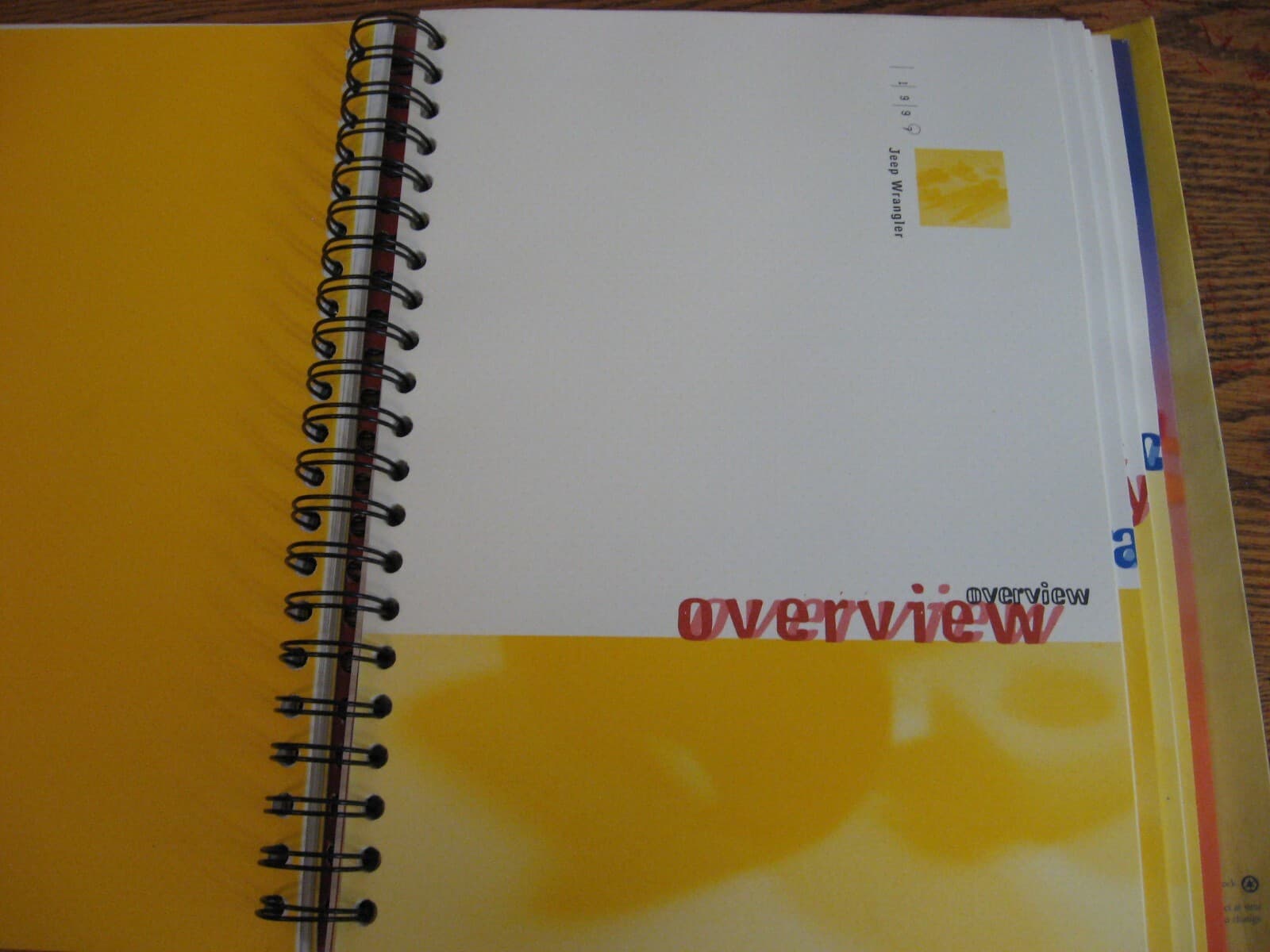 1997 Jeep Wrangler Brochure Portfolio Press Kit 2