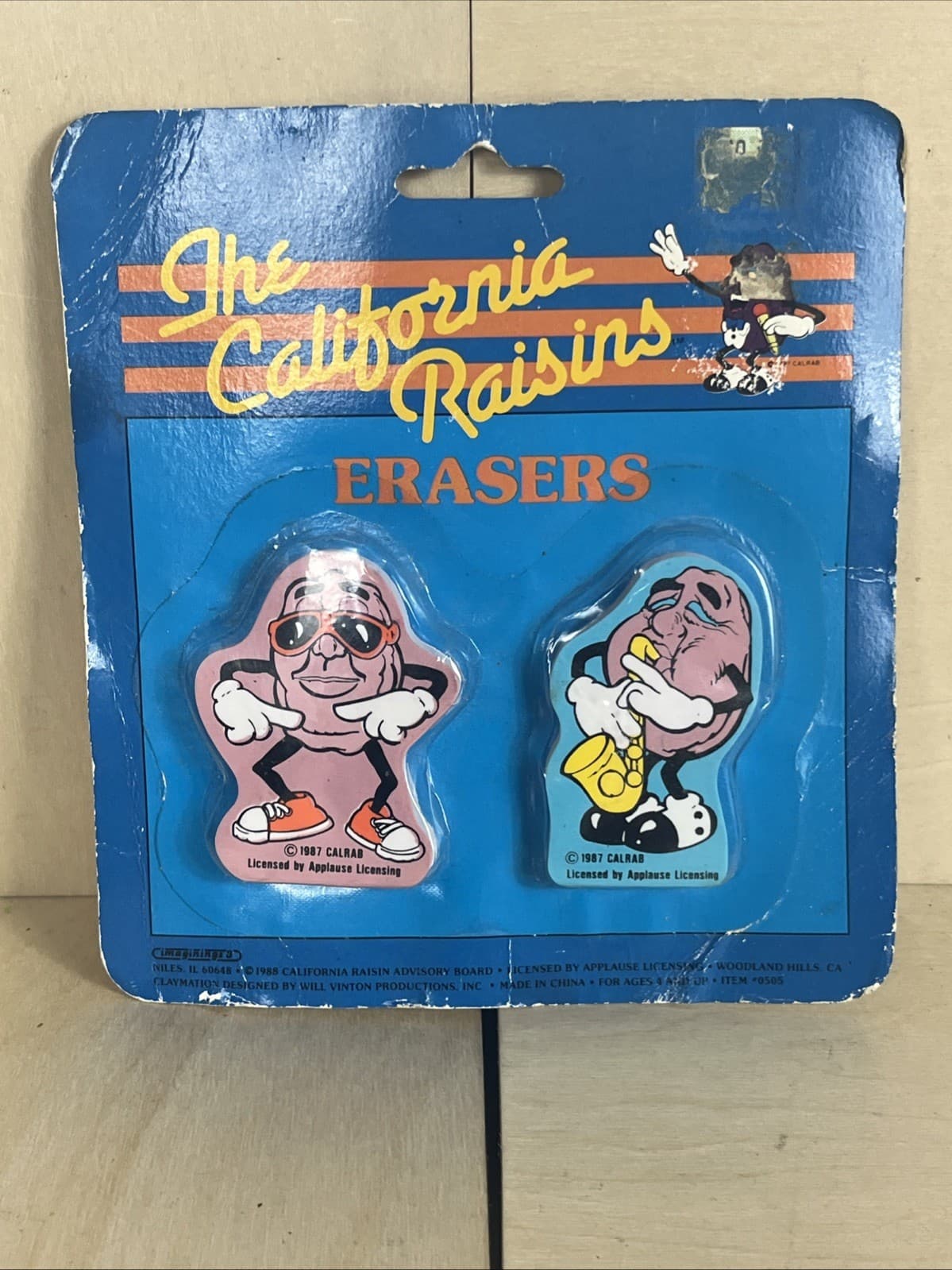 Vintage 1987 California Raisins Erasers Sealed