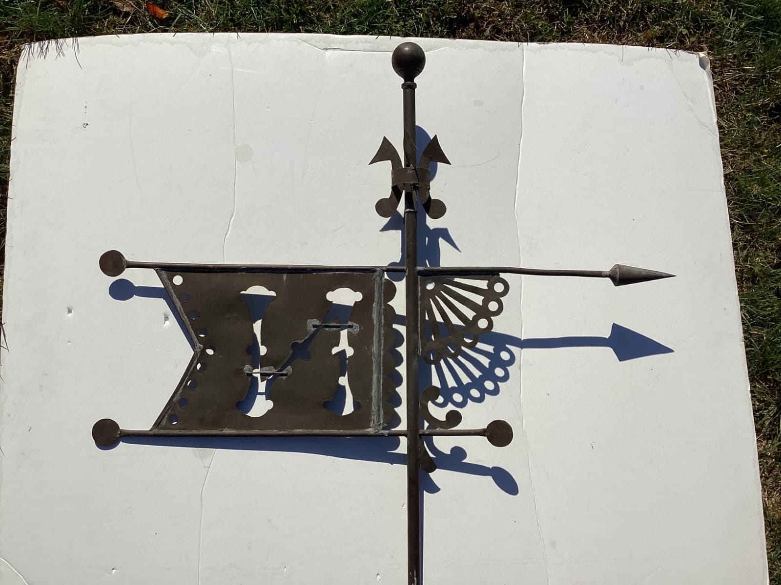 Antique Weather Vane In The Manner of J.W. Fiske, Bannerette Design 5