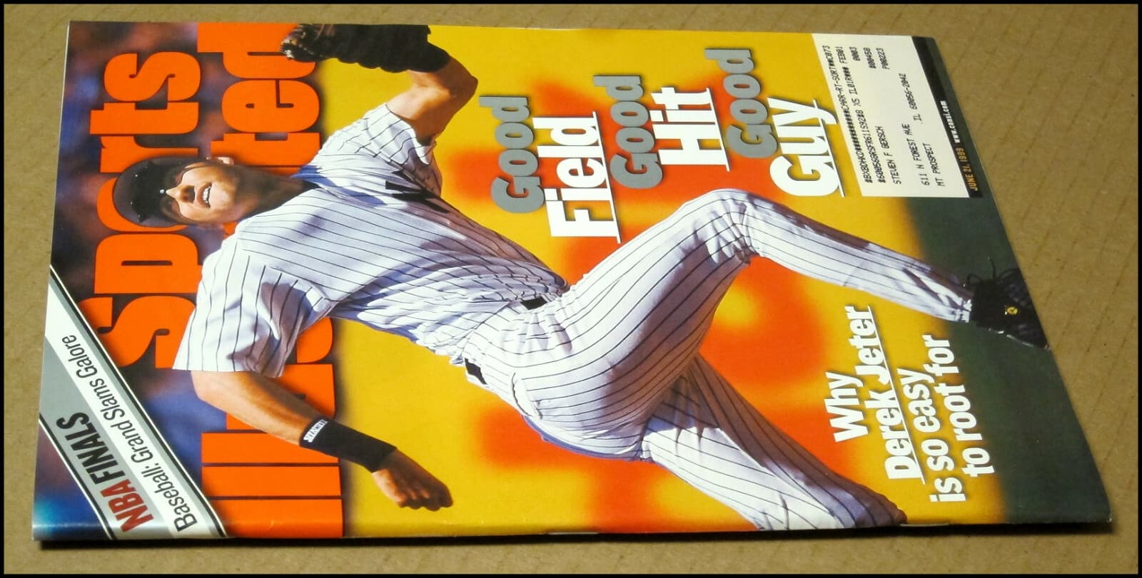 6/21/1999 Sports Illustrated Derek Jeter New York Yankees Knicks NBA NHL Finals 3