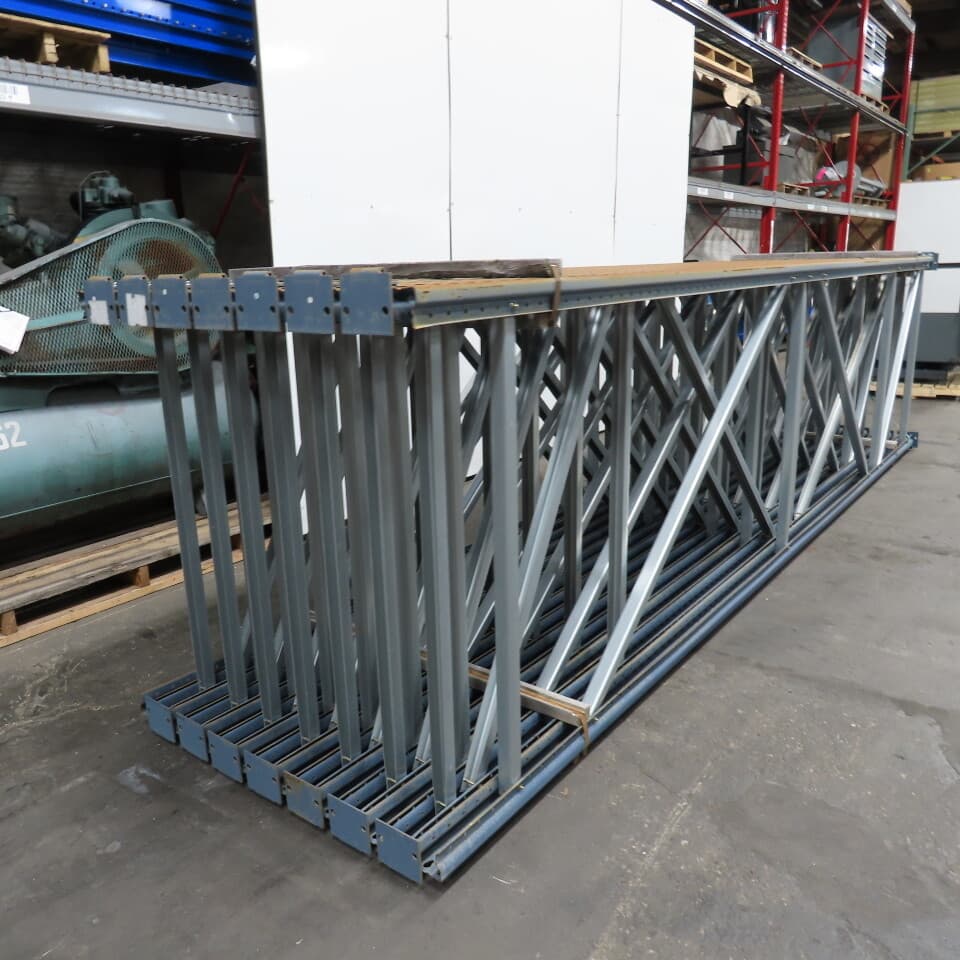 48" x 16' x 3"x3" Teardrop Pallet Racking Upright Leg 18,000lbs CAP Lot Of 15    2