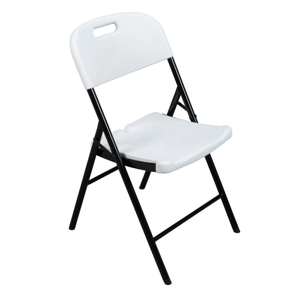 4Pcs Plastic Folding Chairs Stackable Garden Patio Wedding Party Chair White 2