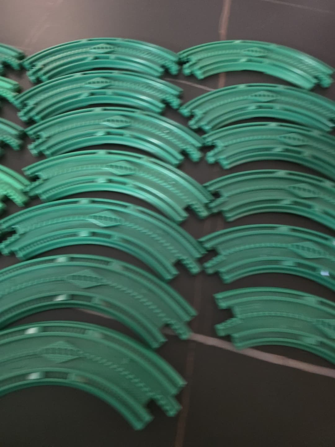 Lot of 19 GeoTrax Green Train Track Fisher Price Curve Grip 3