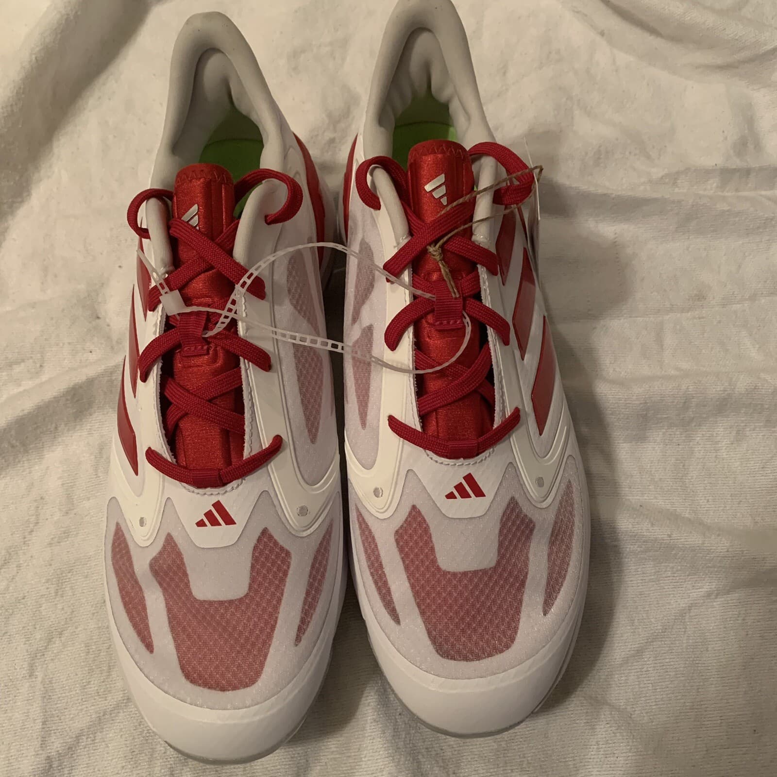 Adidas adizero Purehustle 3 Elite Metal softball Cleats WHITE |POWER RED SZ 10 3