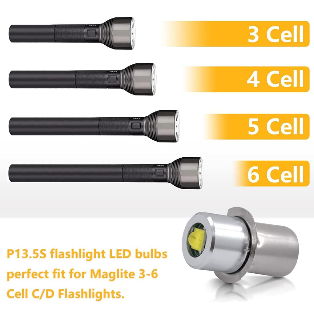 2X LED Lamp 3V for KPR102 (K1) (PR31) Krypton PR Bulb Cell Flashlight Bulb 2