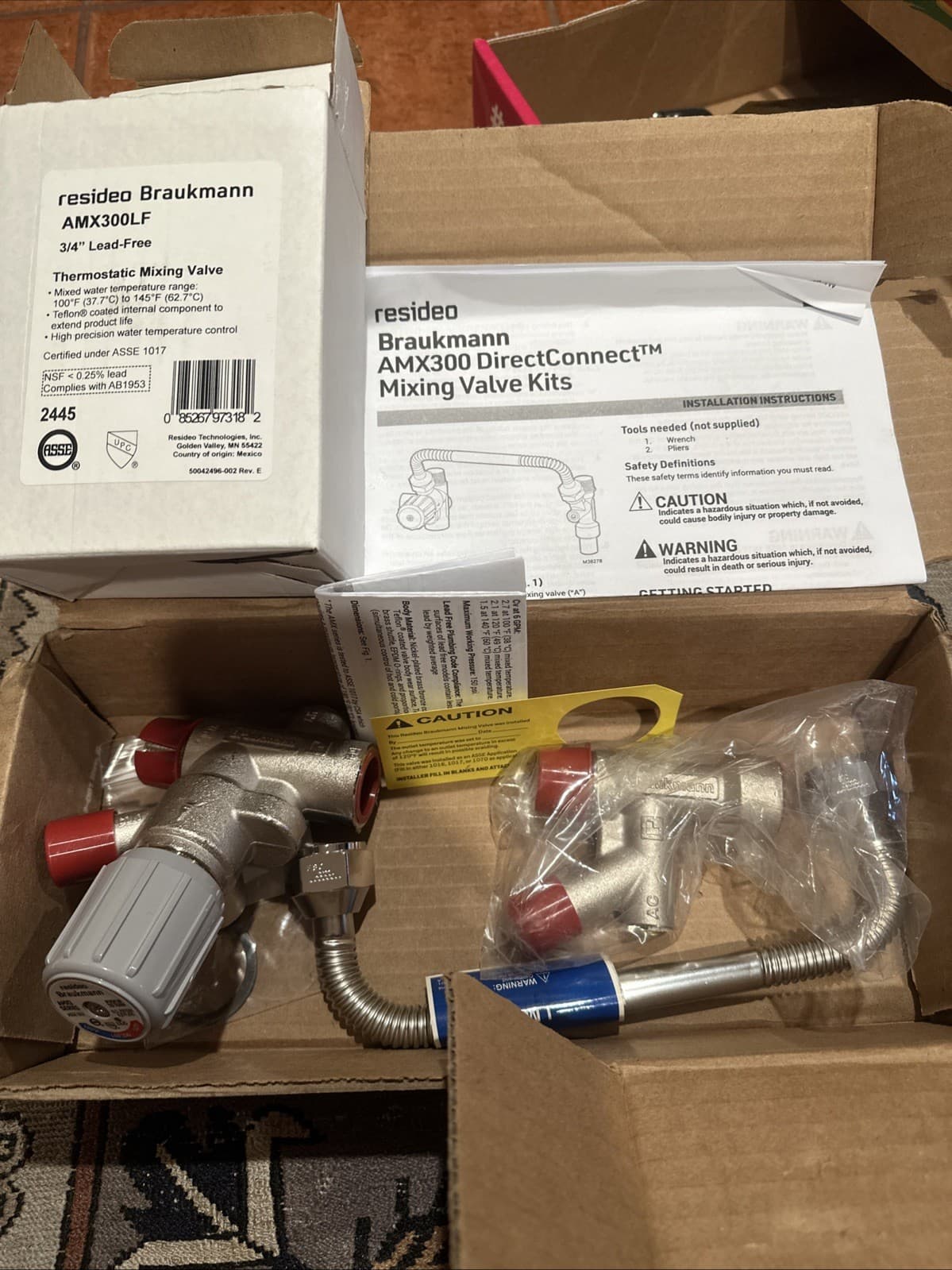 Braukmann AMX300TLF Direct Connect Mixing Valve Kit Never Used 