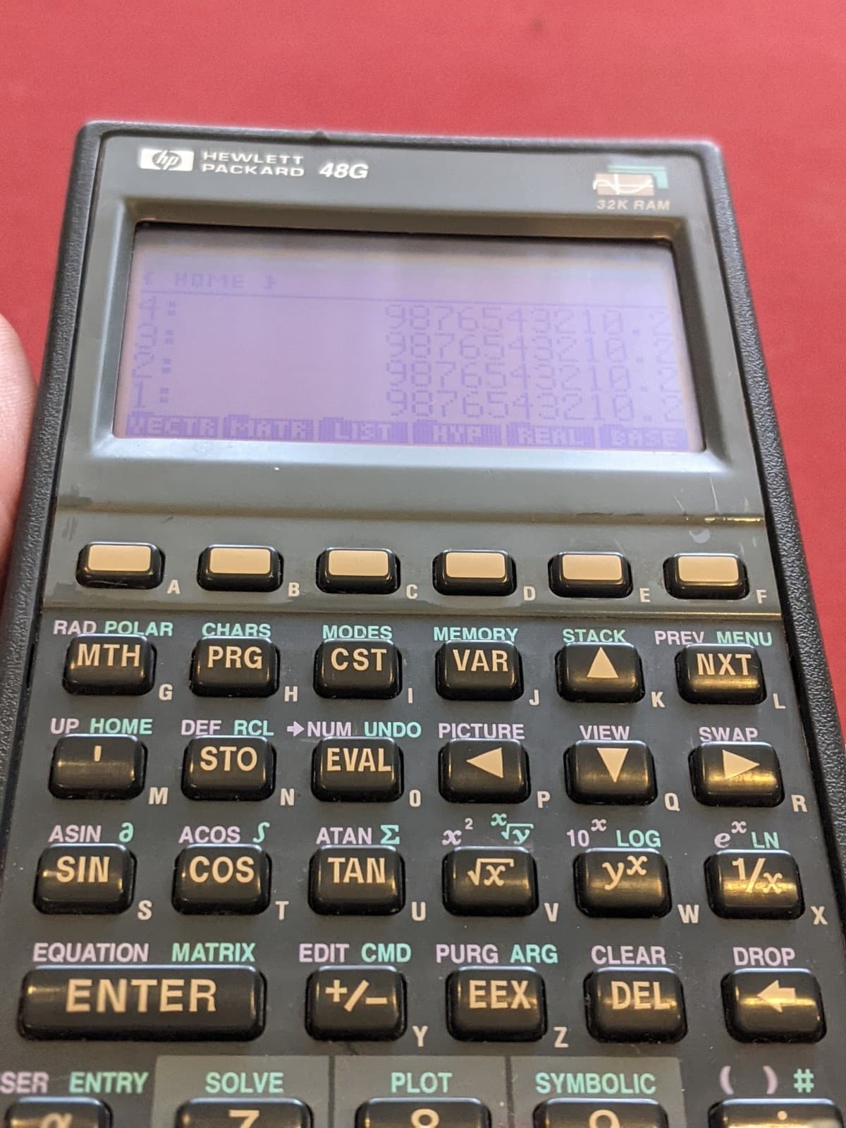 HP 48G Graphing Scientific Calculator 32K RAM Bezel Power 4