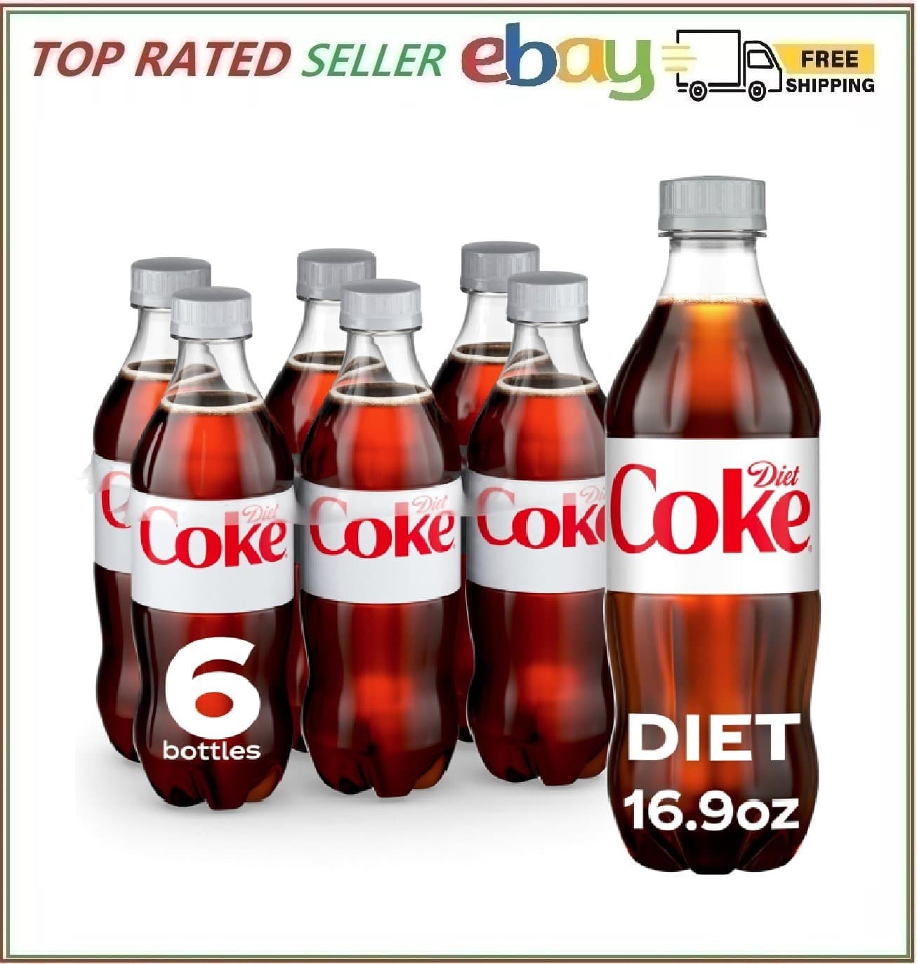 Diet Coke, 16.9 fl oz, 6 Pack (Package May Vary)