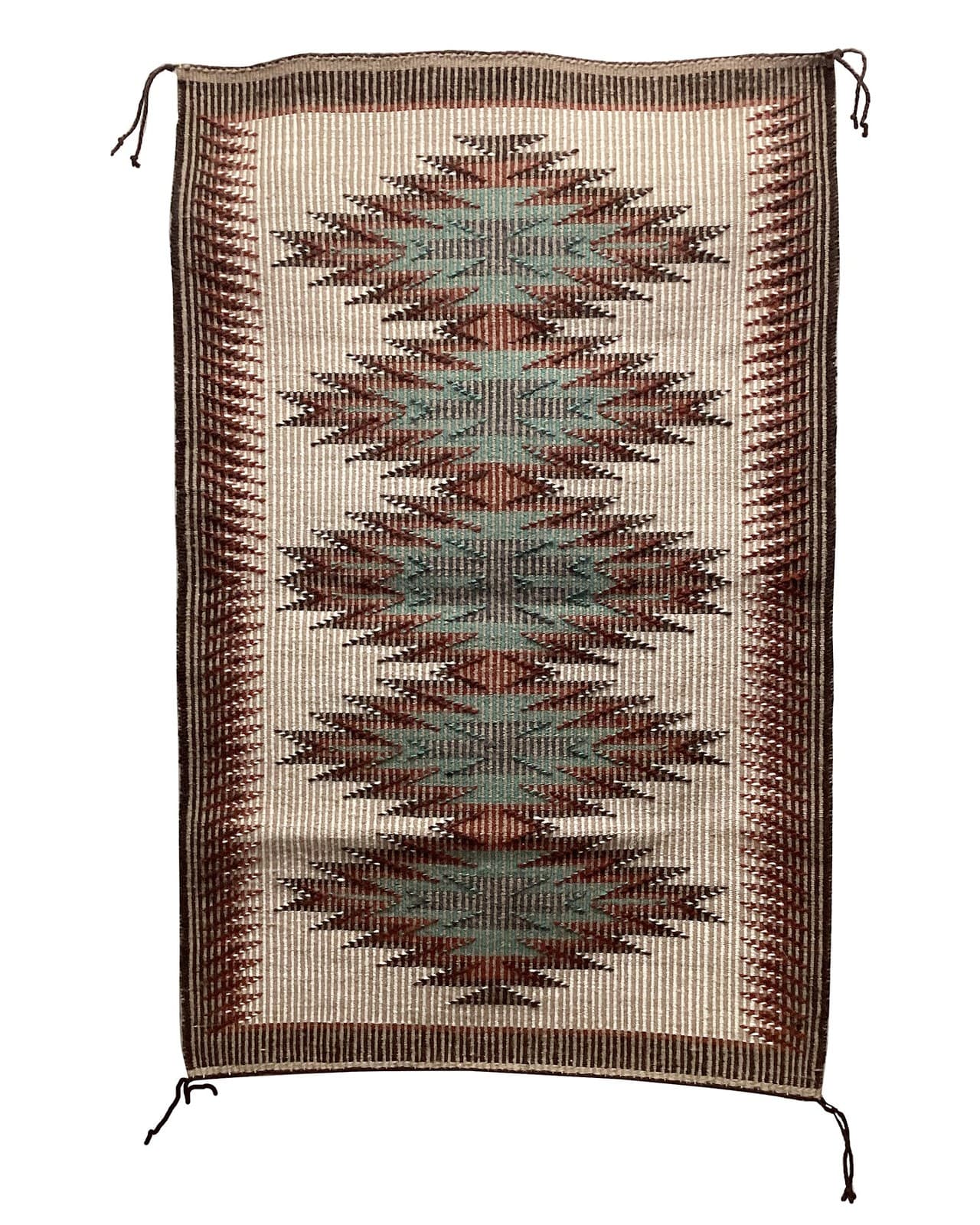 Evelyn Yazzie, Rug, New Lands Raised Outline, Navajo, 22.5" x 35"