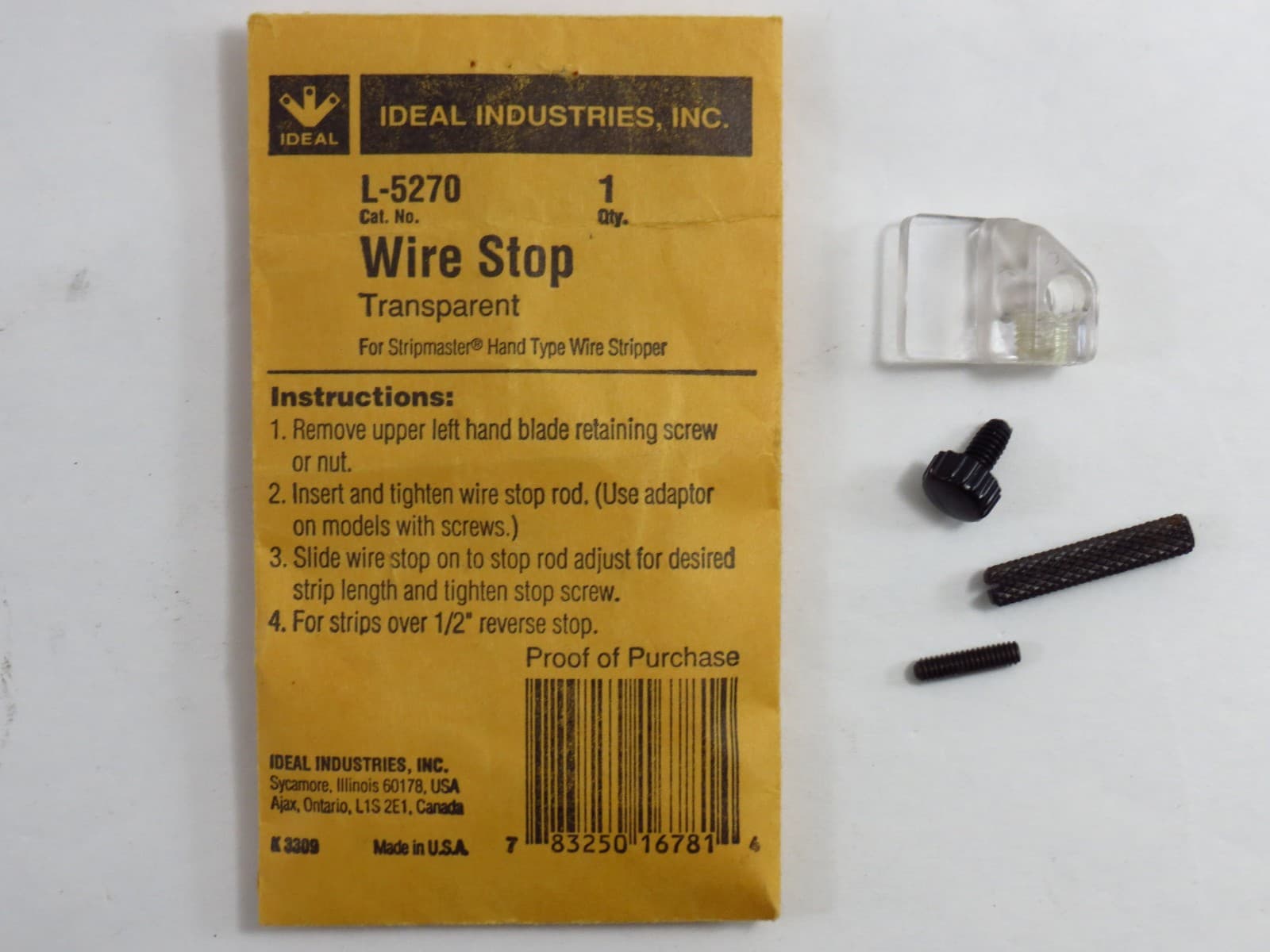 Ideal L-5270 Wirestop for Stripmaster Wire Stripper