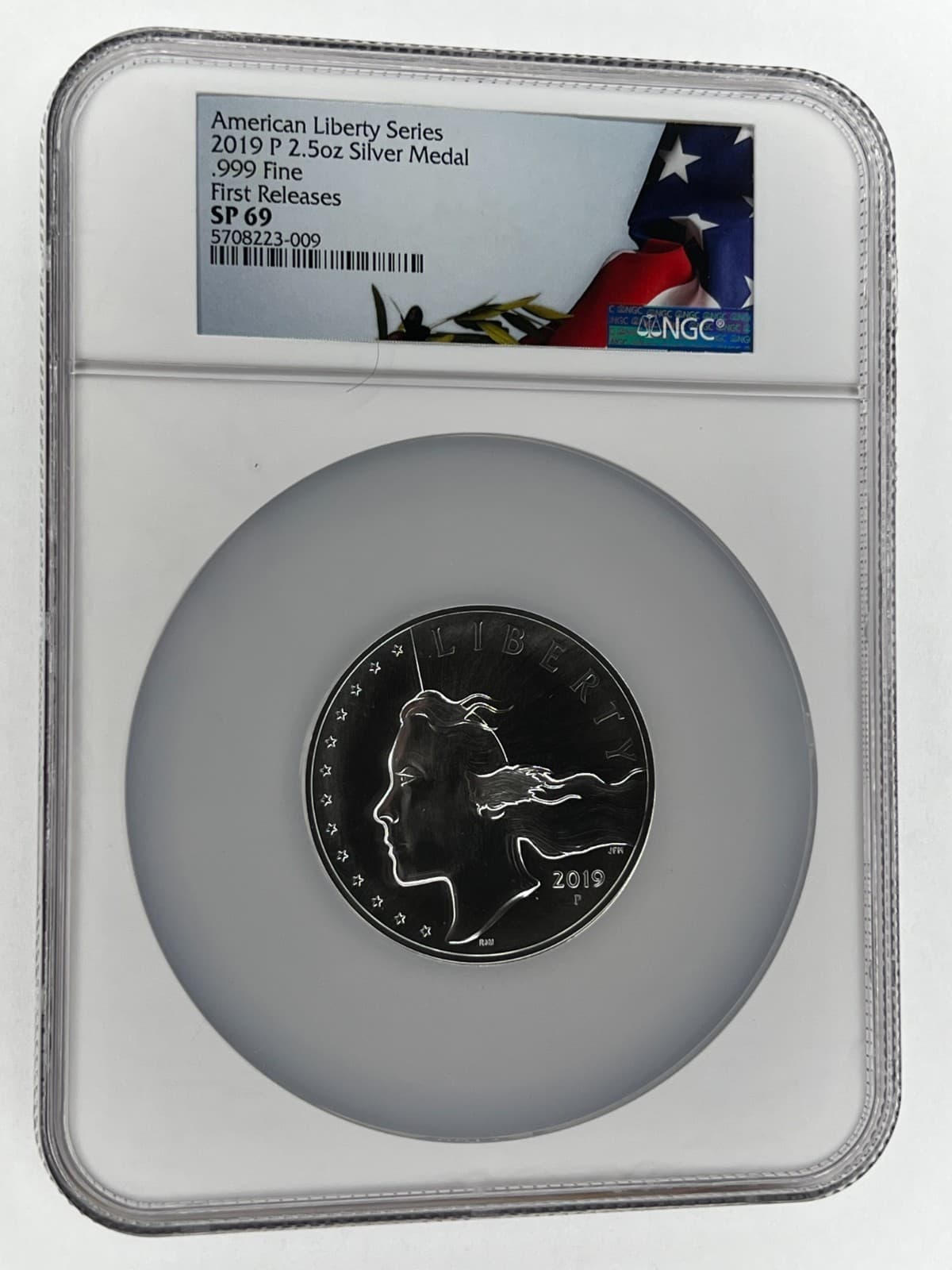 2019 P American Liberty Series 2.5 oz Silver Medal NGC SP69 First Releases