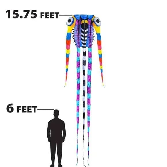 Giant 189" Trilobite Airfoil Nylon 3D Kite For Adults +Bag + Winder + 100lb line 2