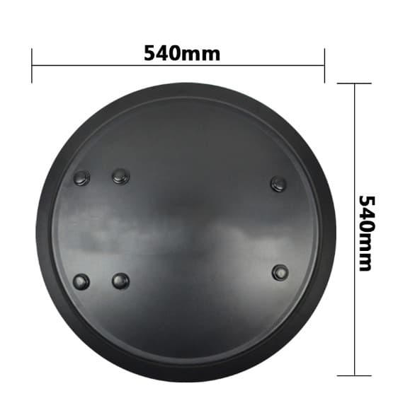 Round Metal Anti-Riot Shield Police Tactical CS Campus Security Protection Black 3