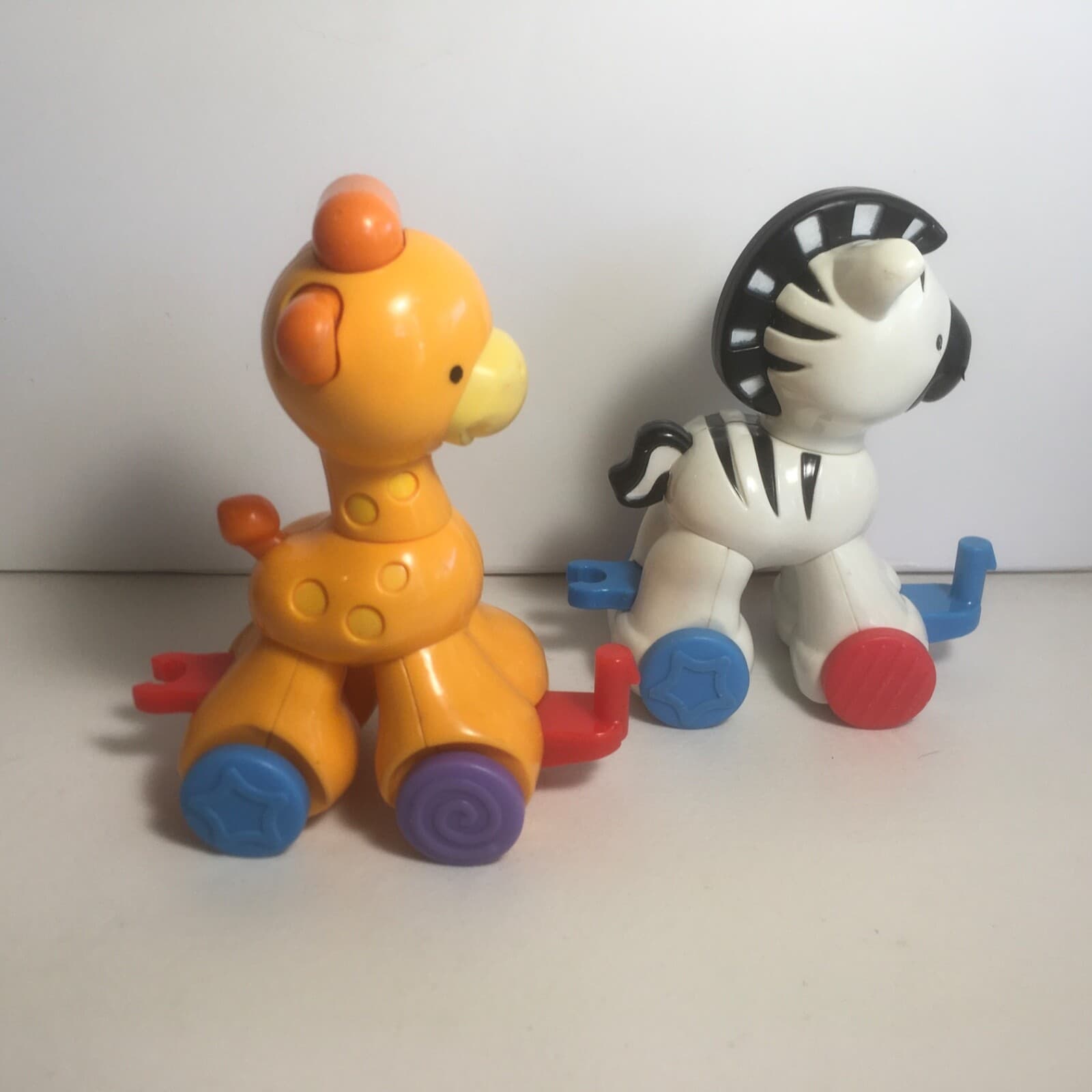 Fisher Price Amazing Animals Joint Clickers Zebra/Giraffe On Wheels 5