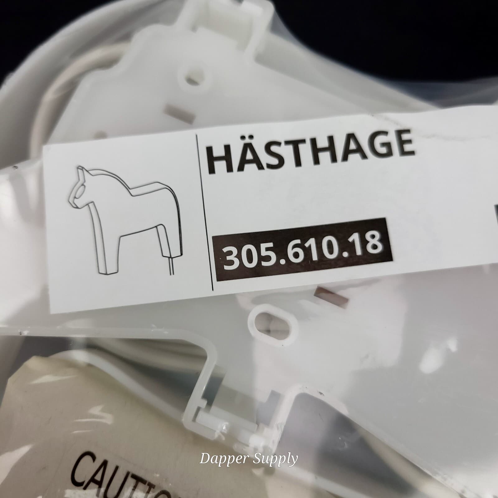 Ikea HASTHAGE Kids LED Wall Lamp Dala Horse white 10x 10x2" New HÄSTHAGE 4