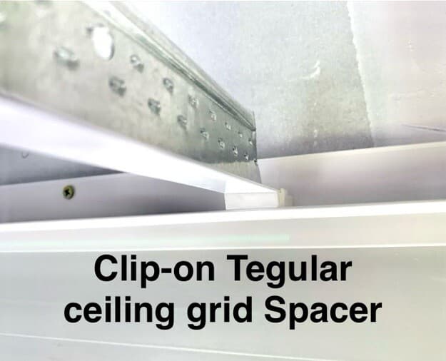 Teg Spacers x100 Clip-on Grid Ceiling Tabs Tegulated Blocks Teg Packer Tabs 2