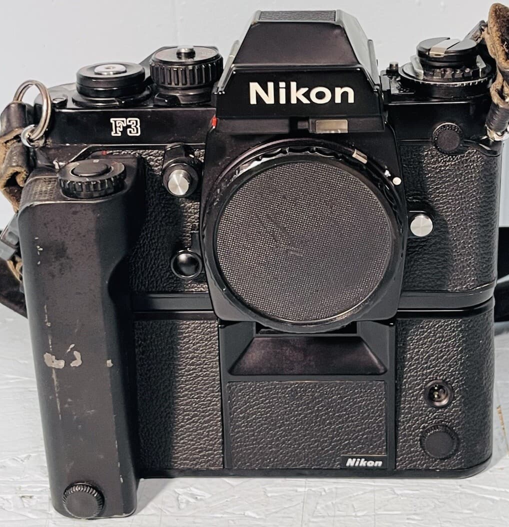 Nikon F3 Camera With Motor Drive MD4. And F Series Camera With 4 Lenses Manuals 2