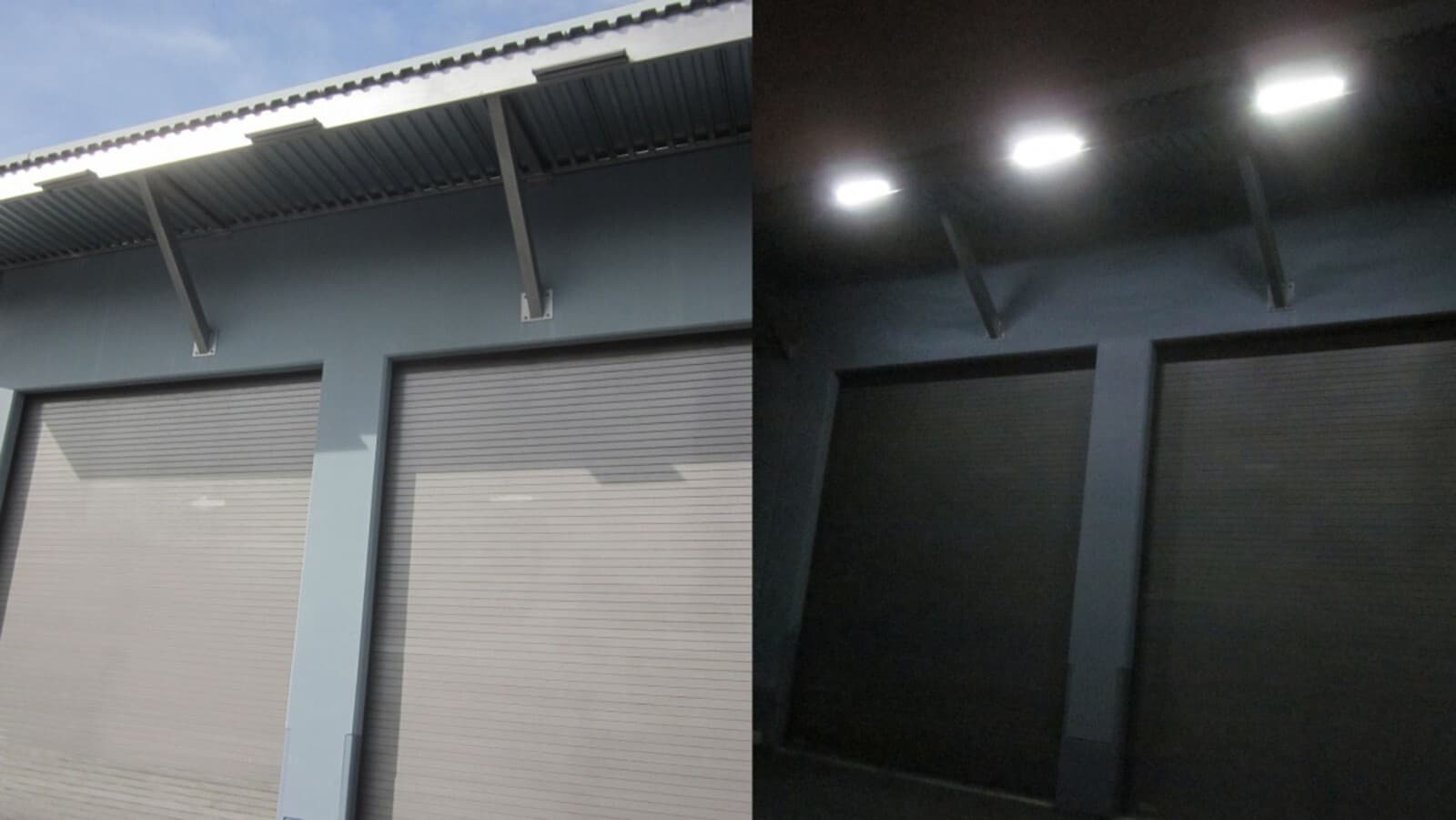 Solar Aluminum All-Night-On Wall Flood Sign Ad LED Light w/ 10w AUX Solar Panel 6