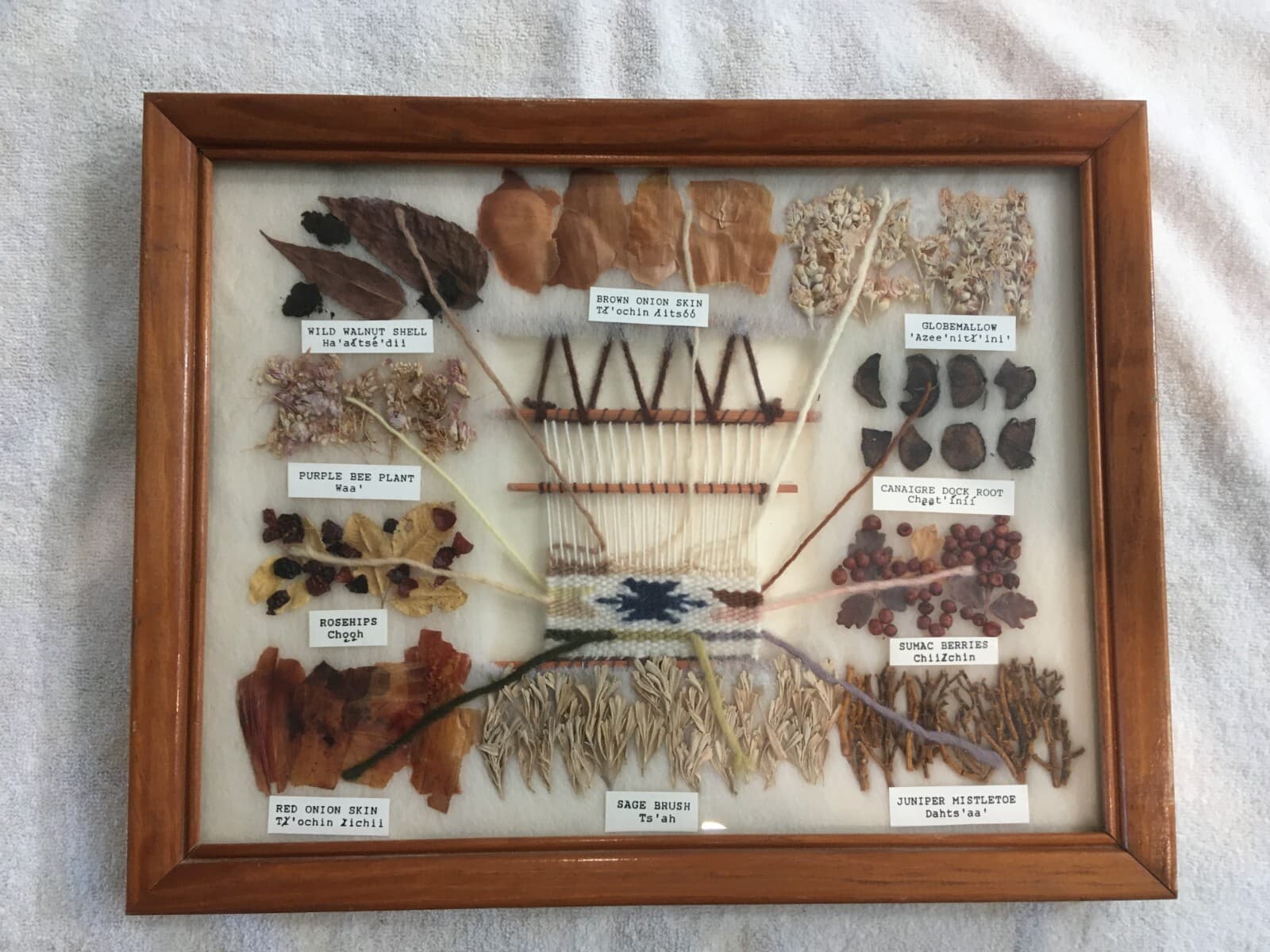 Navajo Traditional 10 Color Dye Chart English & Indian Names by Sharon Manuelito