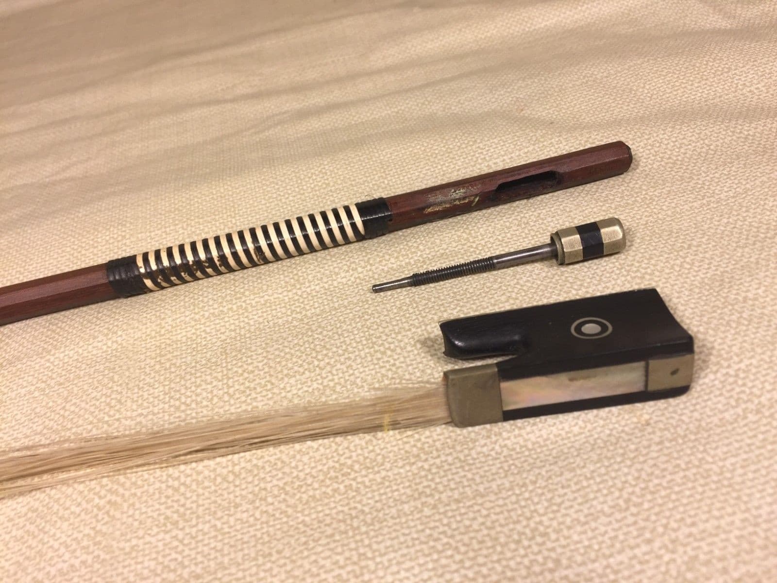 Vintage Richard Geipel Violin Bow Germany Eight Sided Shaft Circa 1950 4