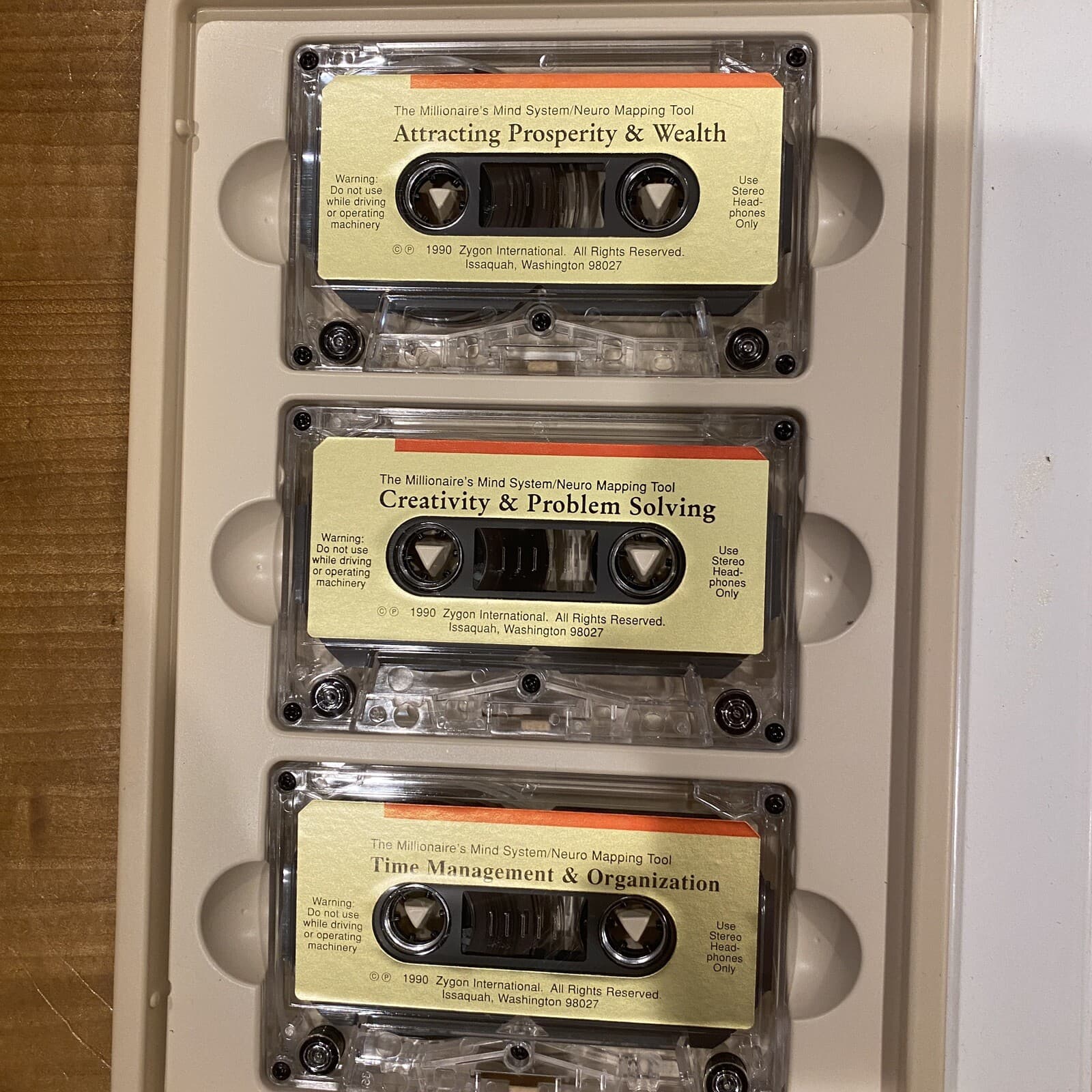 ZYGON MILLIONAIRES MIND CASSETTES VTG Neuro Mapping Tool 3