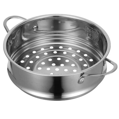  Stainless Steel Steamer Stackable Steamer Basket Steaming Insert 17.6X16X5.8CM 2