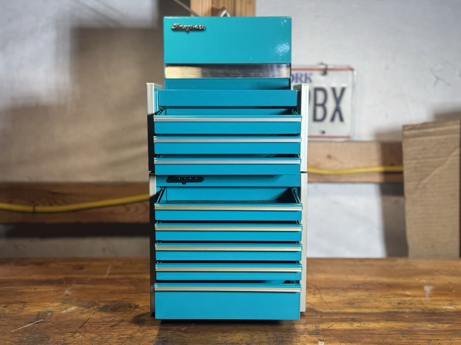 Snap-on Mini Micro Tool Box Teal Combo Rare Color Top Chest Roll Cab 2