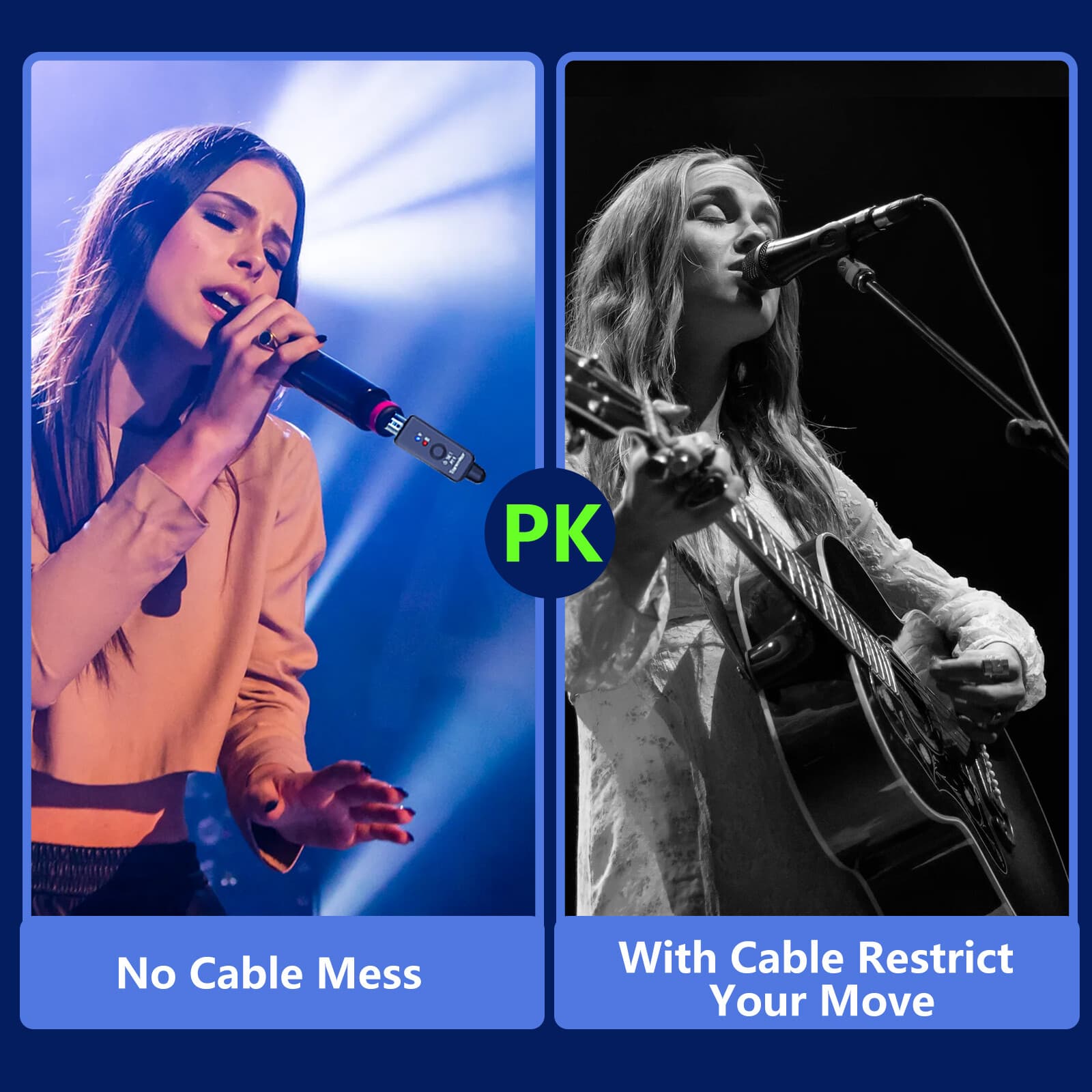 Wireless XLR Microphone System for Dynamic Microphone PA System and Audio Mixer 5