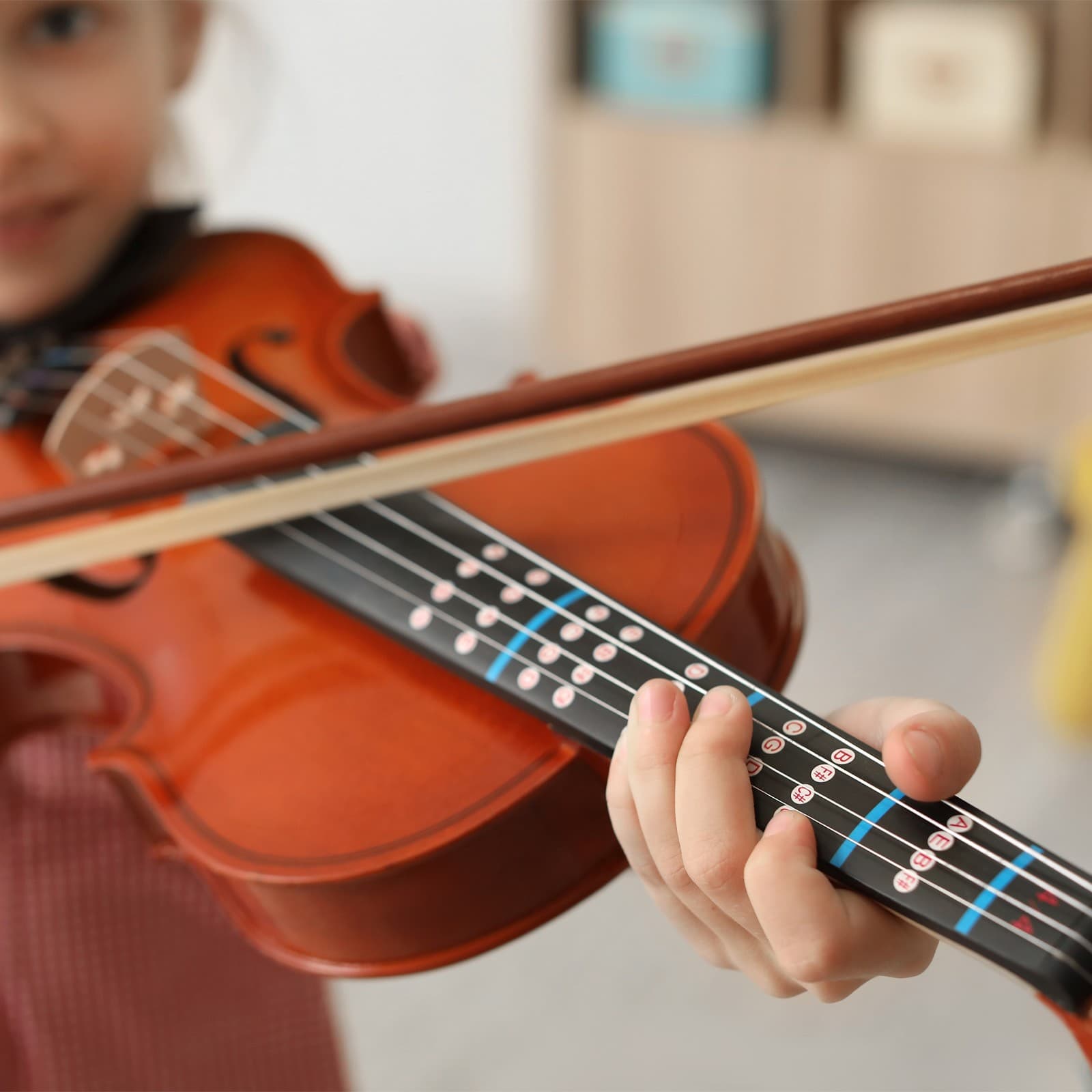 2pcs Violin Finger Guide Violin Fingerboard Stickers Fretboard Guide Labels 3/4 5