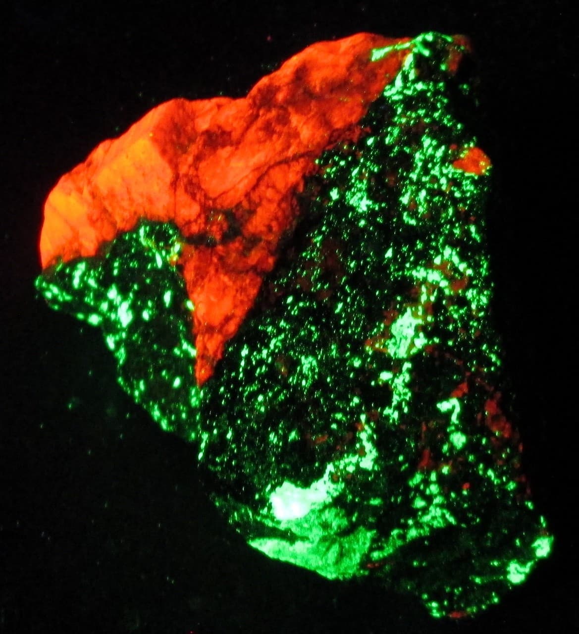 Willemite Calcite Pattern Piece Fluorescent Minerals Sterl. Hill NJ 3
